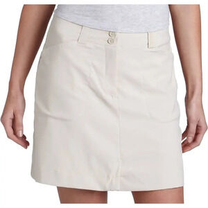 Nike‎ Golf FITDRY Women's 10 Tech Beige Button Golf Skort